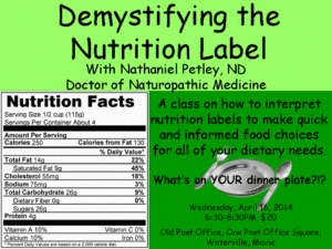 Demystifying the Nutrition Label Flyer